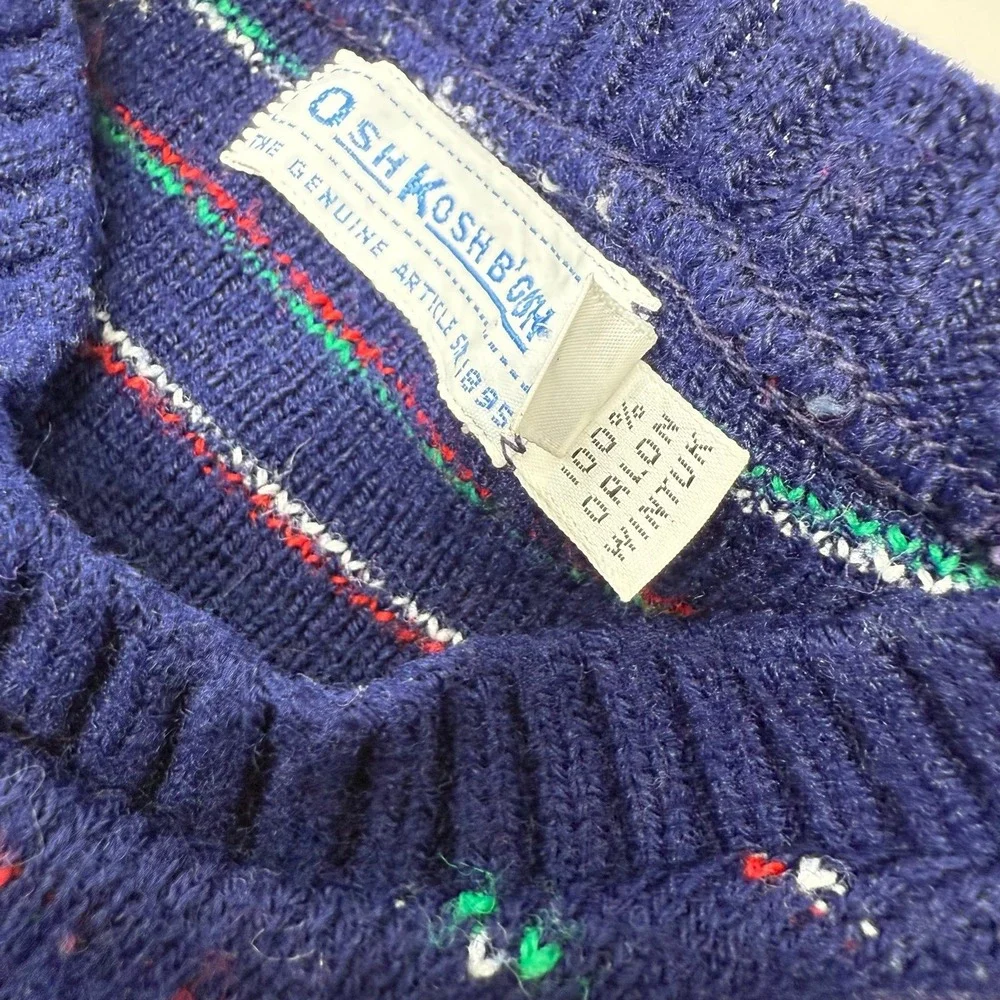 Vintage Oshkosh B'Gosh blue‎ sweater size 4